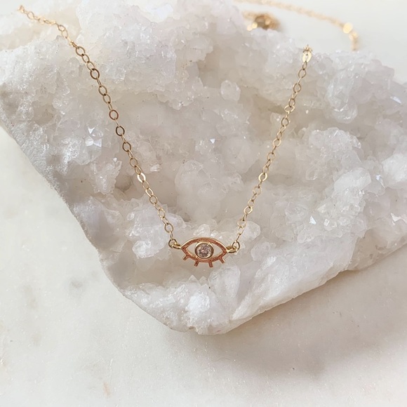 Evil Eye Cz Necklace - Picture 6 of 6